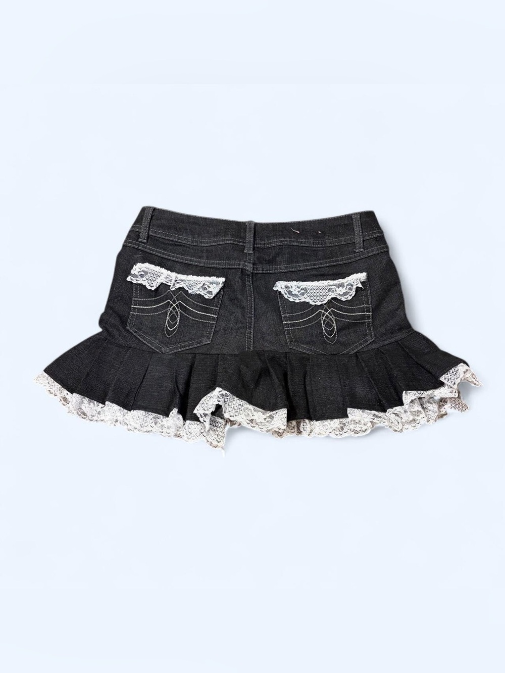 Grunge Lace Pleated Mini Skirt by SO!